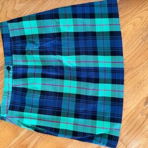 Lilly Pulitzer Blue and Green Plaid Skirt